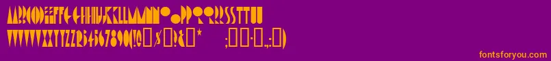 Amstt Font – Orange Fonts on Purple Background