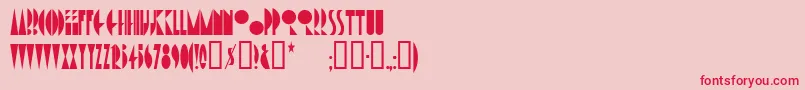 Amstt Font – Red Fonts on Pink Background