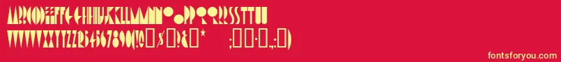 Amstt Font – Yellow Fonts on Red Background