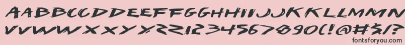 Weitere Informationen zur Iwante-Schriftart Iwante-Schriftart – Schwarze Schriften auf rosa Hintergrund