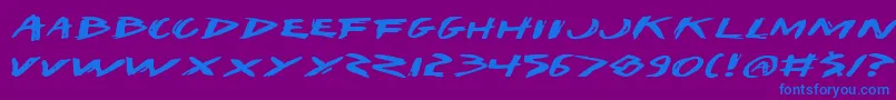Шрифт Iwante – синие шрифты на фиолетовом фоне
