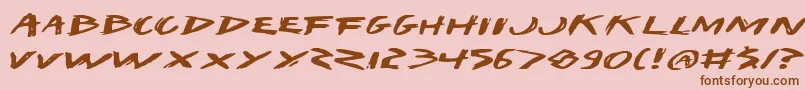 Iwante-fontti – ruskeat fontit vaaleanpunaisella taustalla