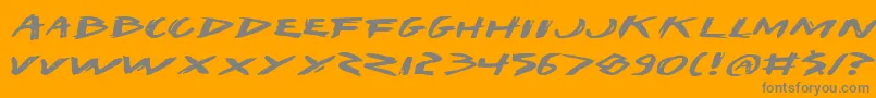 Iwante Font – Gray Fonts on Orange Background