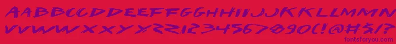En savoir plus sur la police Iwante Police Iwante – polices violettes sur fond rouge