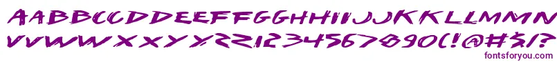 Iwante-fontti – violetit fontit valkoisella taustalla