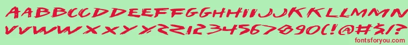 Iwante Font – Red Fonts on Green Background