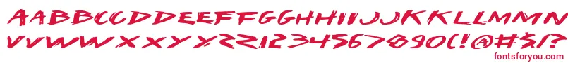 Iwante Font – Red Fonts on White Background