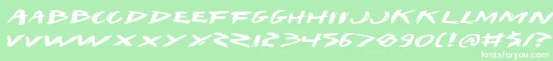 Iwante Font – White Fonts on Green Background