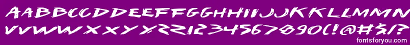 フォントIwante – 紫の背景に白い文字