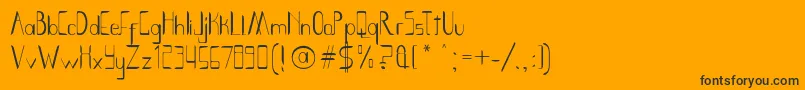 SmothBightPorKustren-Schriftart – Schwarze Schriften auf orangefarbenem Hintergrund