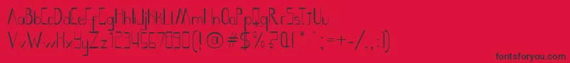 SmothBightPorKustren Font – Black Fonts on Red Background