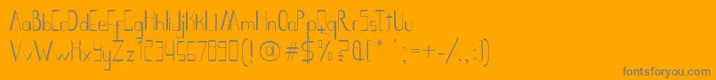 SmothBightPorKustren-Schriftart – Graue Schriften auf orangefarbenem Hintergrund