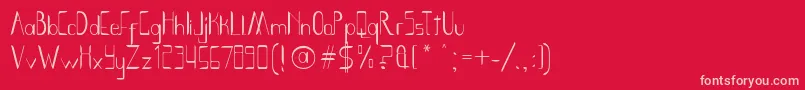 SmothBightPorKustren Font – Pink Fonts on Red Background