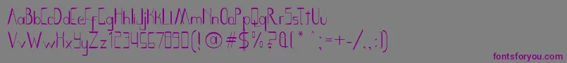 SmothBightPorKustren Font – Purple Fonts on Gray Background