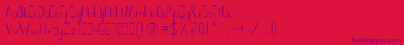 SmothBightPorKustren Font – Purple Fonts on Red Background