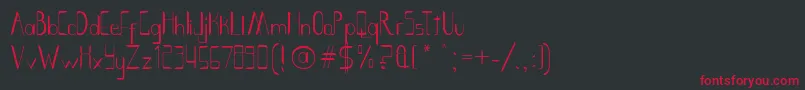 SmothBightPorKustren Font – Red Fonts on Black Background
