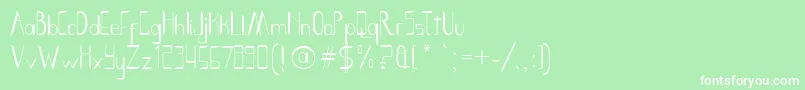 SmothBightPorKustren Font – White Fonts on Green Background