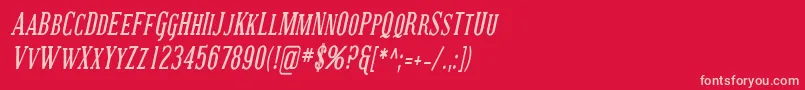 Coving24 Font – Pink Fonts on Red Background