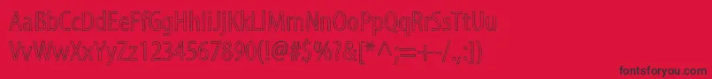 MyriadstdSketch Font – Black Fonts on Red Background