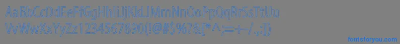 MyriadstdSketch Font – Blue Fonts on Gray Background