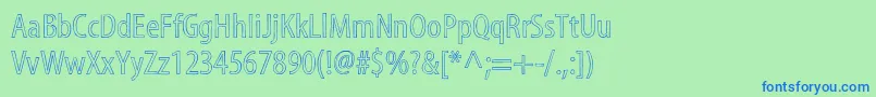 MyriadstdSketch Font – Blue Fonts on Green Background