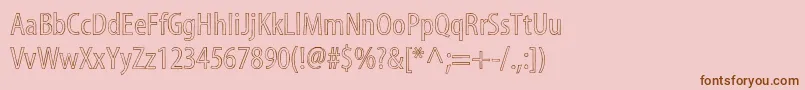 MyriadstdSketch Font – Brown Fonts on Pink Background