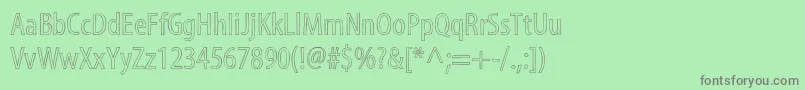 MyriadstdSketch Font – Gray Fonts on Green Background