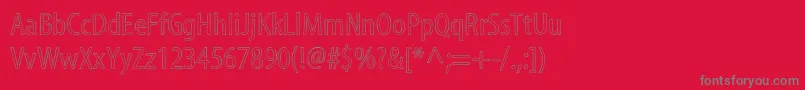 MyriadstdSketch Font – Gray Fonts on Red Background