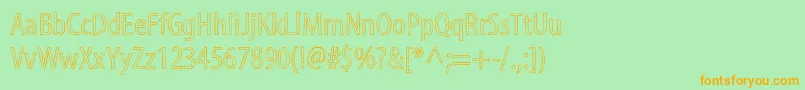MyriadstdSketch Font – Orange Fonts on Green Background