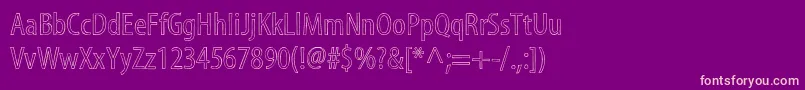 MyriadstdSketch Font – Pink Fonts on Purple Background