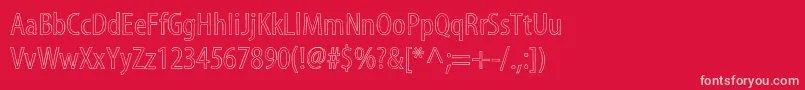 MyriadstdSketch Font – Pink Fonts on Red Background