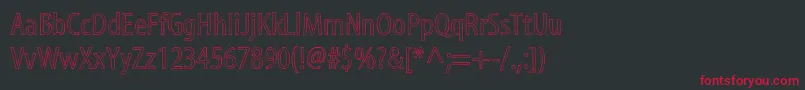 MyriadstdSketch Font – Red Fonts on Black Background