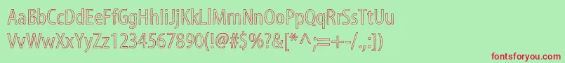 MyriadstdSketch Font – Red Fonts on Green Background