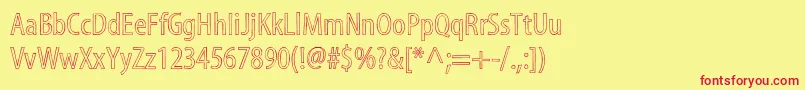 MyriadstdSketch Font – Red Fonts on Yellow Background