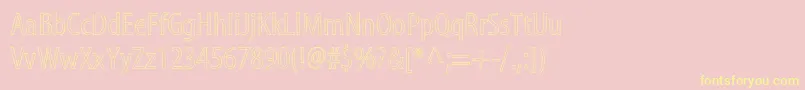 MyriadstdSketch Font – Yellow Fonts on Pink Background