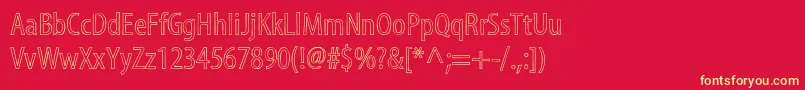 MyriadstdSketch Font – Yellow Fonts on Red Background