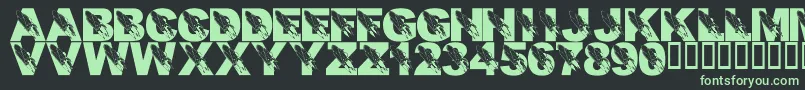 fuente LmsRememberingSsColumbia – Fuentes Verdes Sobre Fondo Negro