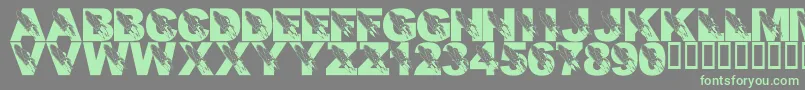 LmsRememberingSsColumbia Font – Green Fonts on Gray Background