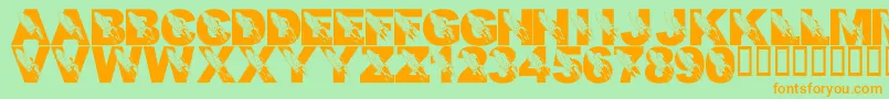 LmsRememberingSsColumbia Font – Orange Fonts on Green Background