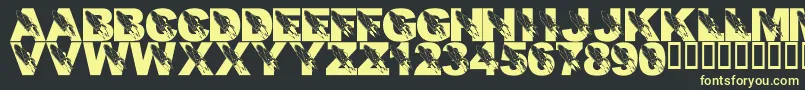 LmsRememberingSsColumbia-fontti – keltaiset fontit mustalla taustalla