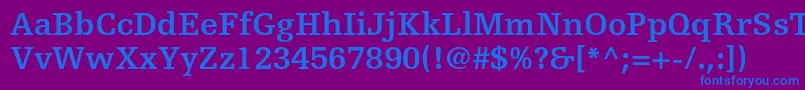 EgyptiennefltstdBold Font – Blue Fonts on Purple Background
