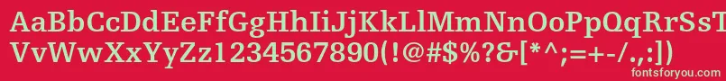 EgyptiennefltstdBold Font – Green Fonts on Red Background