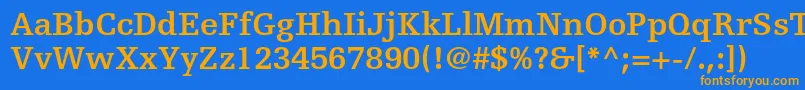 EgyptiennefltstdBold Font – Orange Fonts on Blue Background