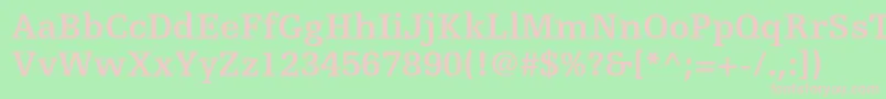 EgyptiennefltstdBold Font – Pink Fonts on Green Background