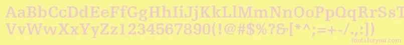 EgyptiennefltstdBold Font – Pink Fonts on Yellow Background