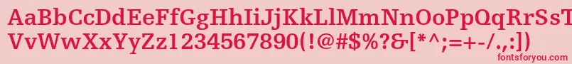 EgyptiennefltstdBold Font – Red Fonts on Pink Background
