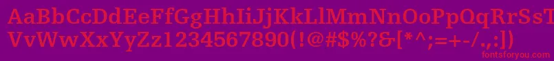 EgyptiennefltstdBold Font – Red Fonts on Purple Background