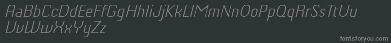 Police ChiqReducedLightitalic – polices grises sur fond noir