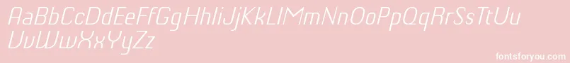 ChiqReducedLightitalic Font – White Fonts on Pink Background