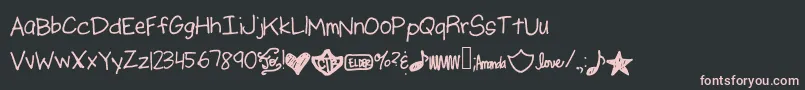 Ajputmefirst Font – Pink Fonts on Black Background